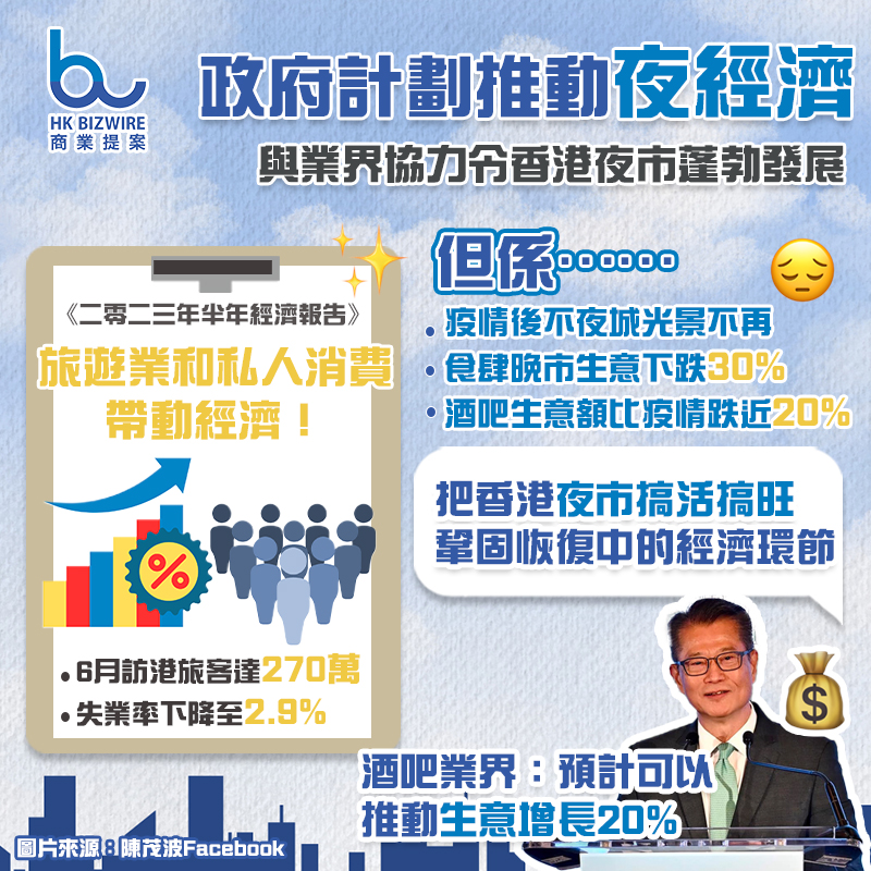 政府計劃推動夜經濟 與業界協力令香港夜市蓬勃發展